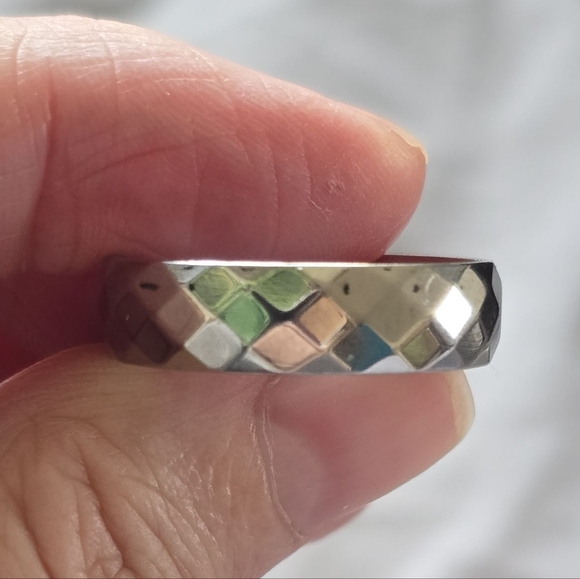Silver Geometric Ring - Picture 3 of 4